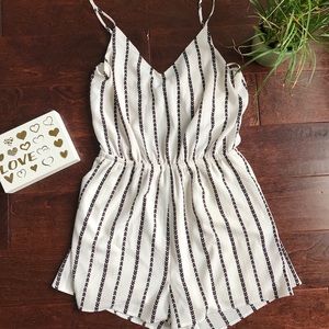 White Short Romper